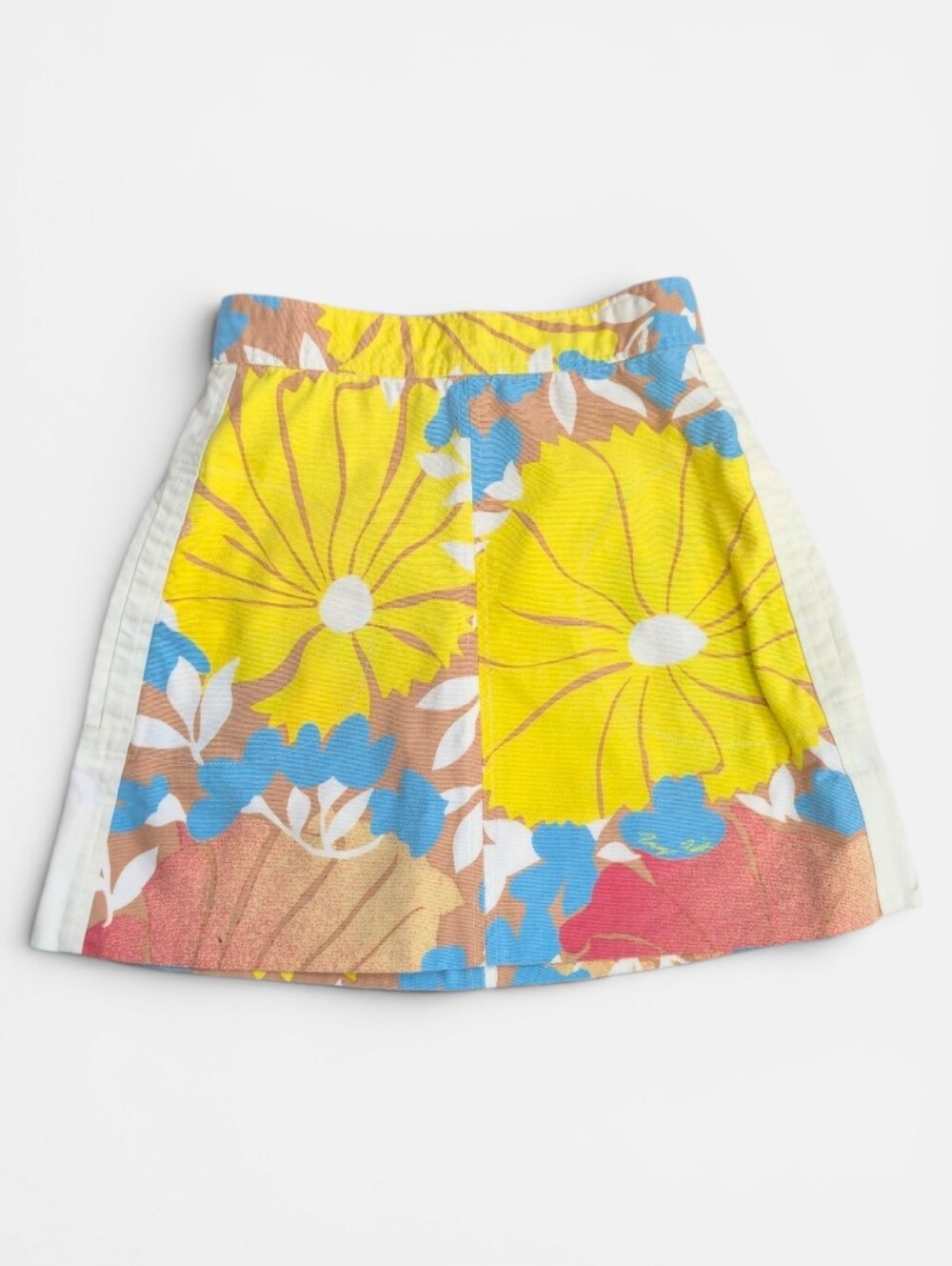 Tracy Feith Bright Colorful Retro Floral Print Cottage A-Line Mini Pencil‎ Skirt
